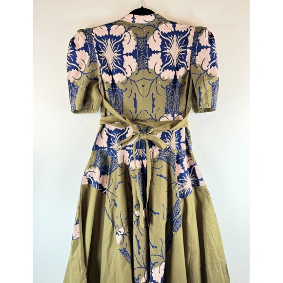 Making The Cut Womens Shirt Dress Green Winning Look Garys Self Tie Midi Medium - Picture 10 of 10